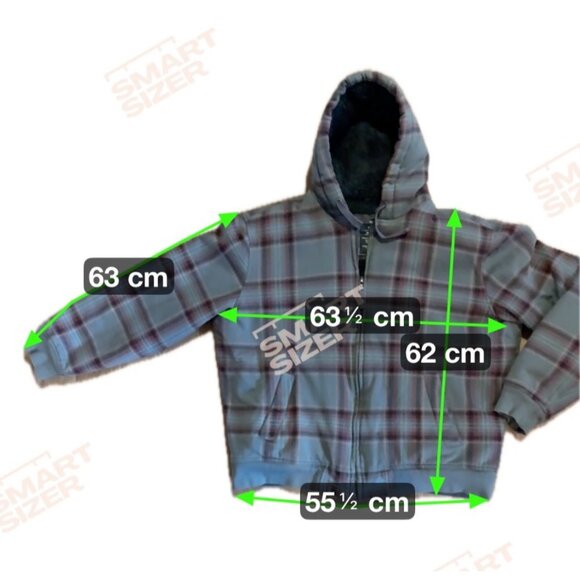 Denver Hayes Jacket T-Max Gray Plaid Hooded 2XL Heavyweight Sherpa Lining - Picture 8 of 8